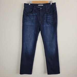 Joes Jeans Womens 36 Blue Denim Flat Front Button Mid Rise Pockets Boyfriend‎